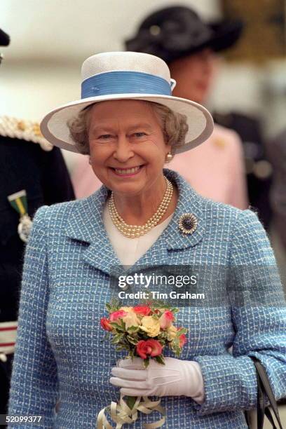 The Queen Visiting The Isle Of Arran, Scotland During Her Western Isles Cruise