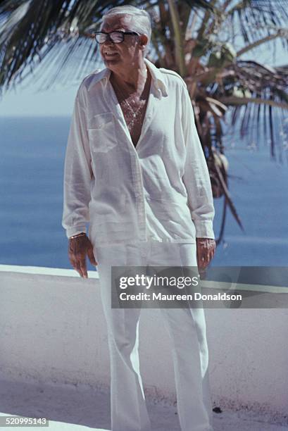 Actor Cary Grant in tropical whites, circa 1978.