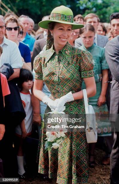 Princess Anne Visiting Great Somerford In Wiltshire.