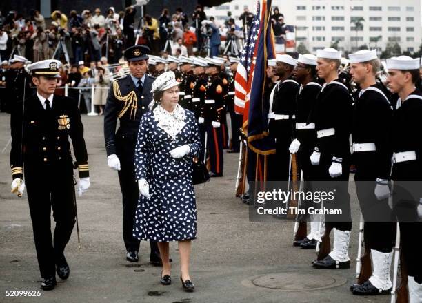 The Queen During Her Visit To San Diego, USA.