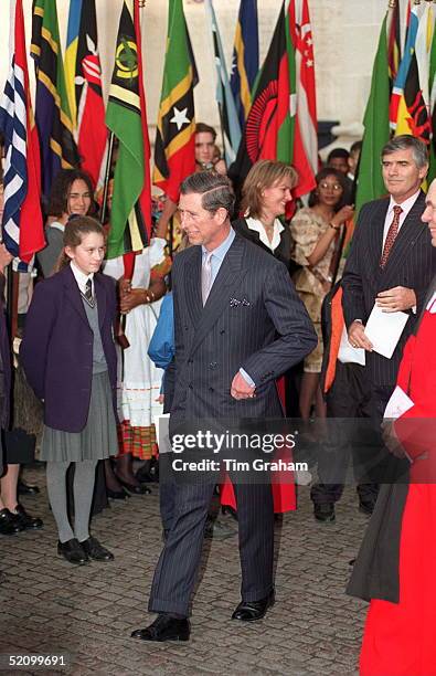 Prince Charles At The Commonwealth Day Observance Service At Westminster Abbey, London