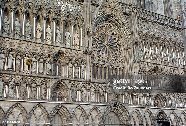 nidaros cathedral - trøndelag stock pictures, royalty-free photos & images