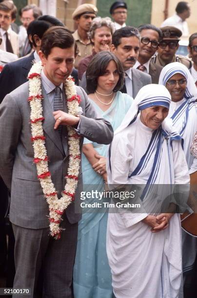 Prince Charles And Mother Teresa In Calcutta