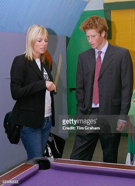 Prince Harry Talks With Radio And Television Presenter Zoe Ball At Kids Company, Peckham, South London