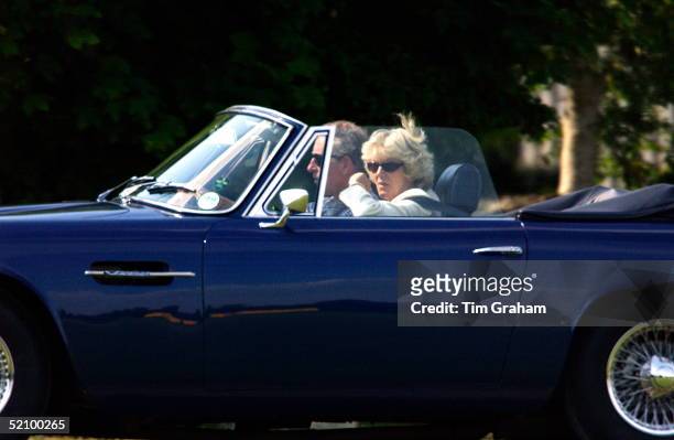Prince Charles Driving Camilla Parker-bowles As They Leave The Cirencester Park Polo Club After A Charity Match Which Helped To Raise Funds For Her...