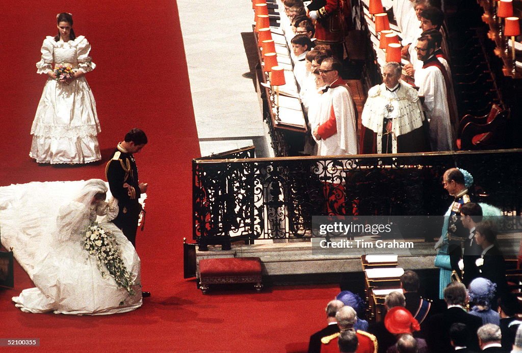 Diana Curtseying To Queen