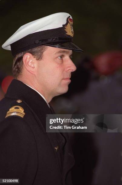 Prince Andrew At The Field Of Remembrance, St Margaret's Church, Westminster Abbey, London.