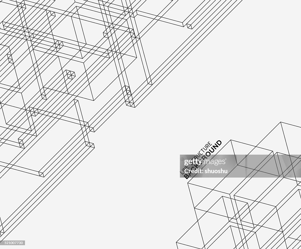 Abstract line structure pattern background
