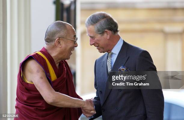 Prince Charles Hosting A Reception In Honour Of His Guest, His Holiness, The Dalai Lama At Clarence House.