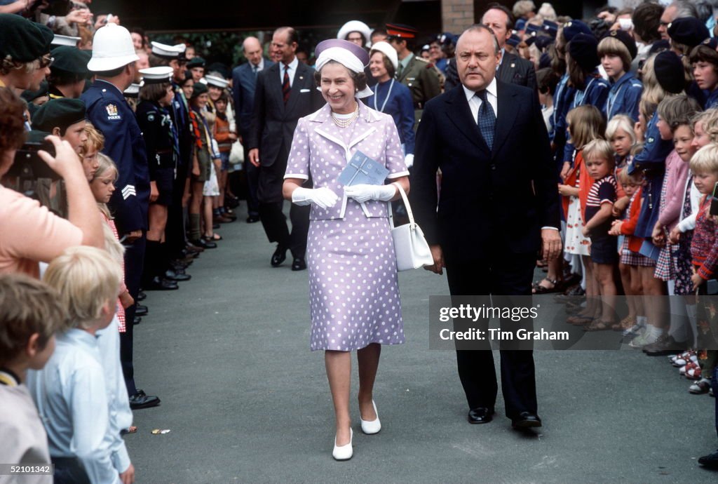 Queen And Prime Minister Muldoon In Nz