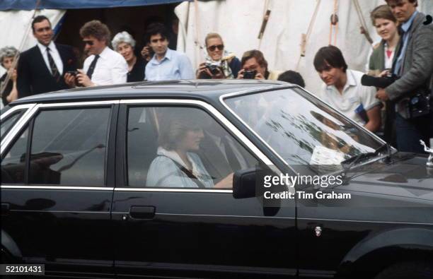 Princess Diana Driving Her Ford Escort Car From Polo.