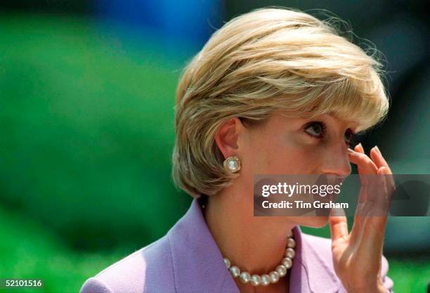 Diana, Princess Of Wales, Making An Anti-landmines Speech At The Red Cross Headquarters In Washington.