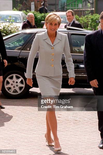Diana, Princess Of Wales, Arriving At The Royal Brompton Hospital ...