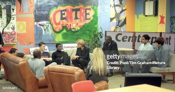 Diana, Princess Of Wales In Her Role As Patron Visits Centrepoint To See The Cold Weather Project For Homeless Young People In Kings Cross. The...