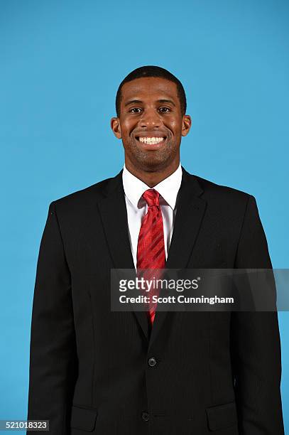 Charles Lee of the Atlanta Hawks poses for a photograph during the Atlanta Hawks Media Day on September 29, 2014 at Philips Arena in Atlanta,...