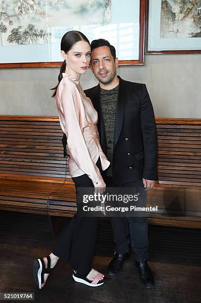 Model/Designer Coco Rocha and husband James Conran launch the Line "CO+CO" In Canada at Lukee Restaurant on April 13, 2016 in Toronto, Canada.
