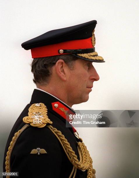 Prince Charles At The Soverigns Parade At The Royal Military Academy, Sandhurst. It Is The First Time Since Prince Charles Has Appeared As The Rank...