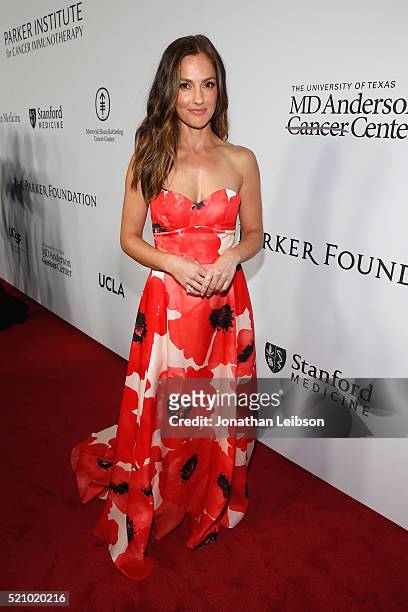 Actress Minka Kelly attends the launch of the Parker Institute for Cancer Immunotherapy, an unprecedented collaboration between the country's leading...