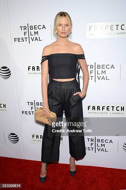 Model Karolina Kurkova attends "The First Monday In May" world premiere during the 2016 Tribeca Film Festival at John Zuccotti Theater at BMCC...