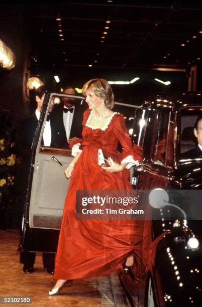 Princess Diana Arriving At The Barbican Centre In London