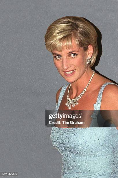 Diana, Princess Of Wales As Patron Of The English National Ballet, Attends Their Royal Gala Performance Of 'swan Lake' At London's Royal Albert Hall...