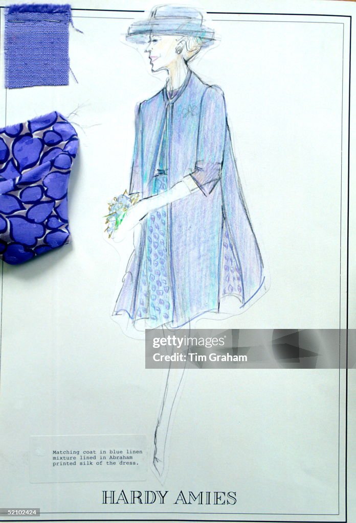 Hardy Amies Sketch For Queen