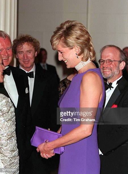 The Princess Of Wales At A Gala Dinner At The Field Museum Of Natural History, Chicago. She Is Wearing A Dress By Fashion Designer Versace And Bag By...