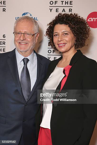 Universal Pictures President of Distribution Duncan Clark and Universal Pictures Chairman Donna Langley attend the 2016 Will Rogers Pioneer of the...