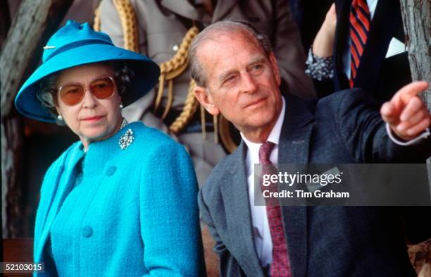 The Queen And Prince Philip During An Official Tour Of Hungary.