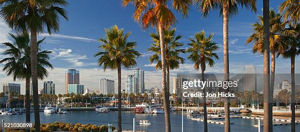 rainbow harbor from shoreline aquatic park. - 42nd toyota grand prix of long beach press day stockfoto's en -beelden