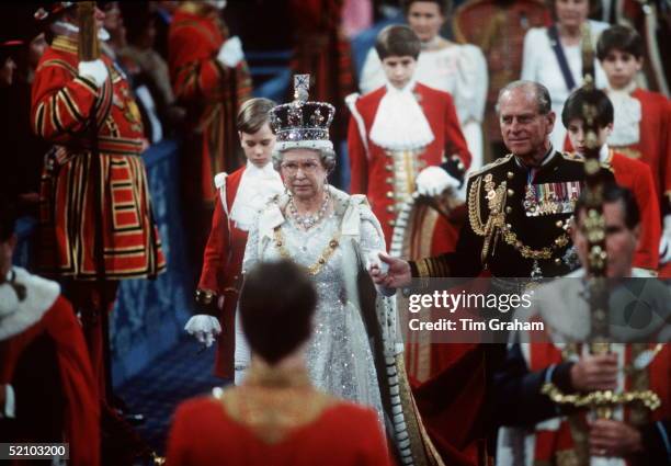 The Queen And Prince Philip At The State Opening Of Parliament.