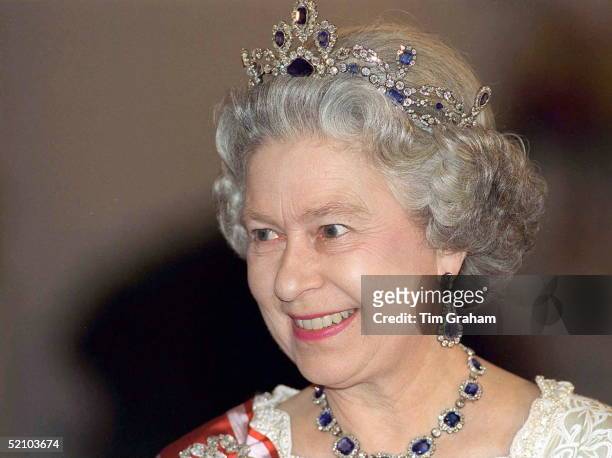 Queen Attends Banquet In Prague Castle During Her Visit To The Czech Republic.