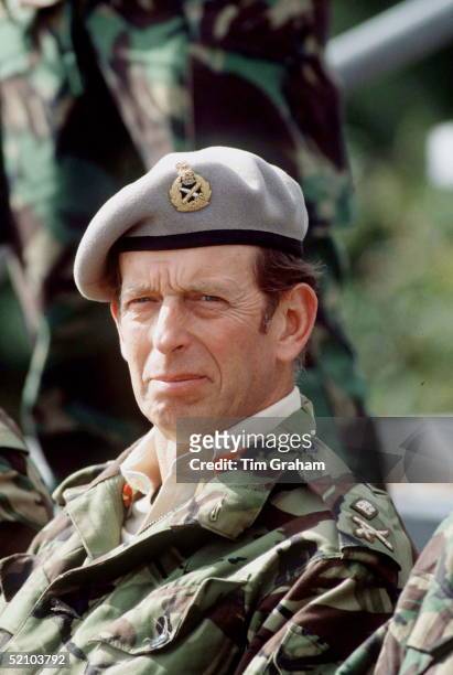 The Duke Of Kent In Uniform At C.a.d Kineton In Warwickshire.