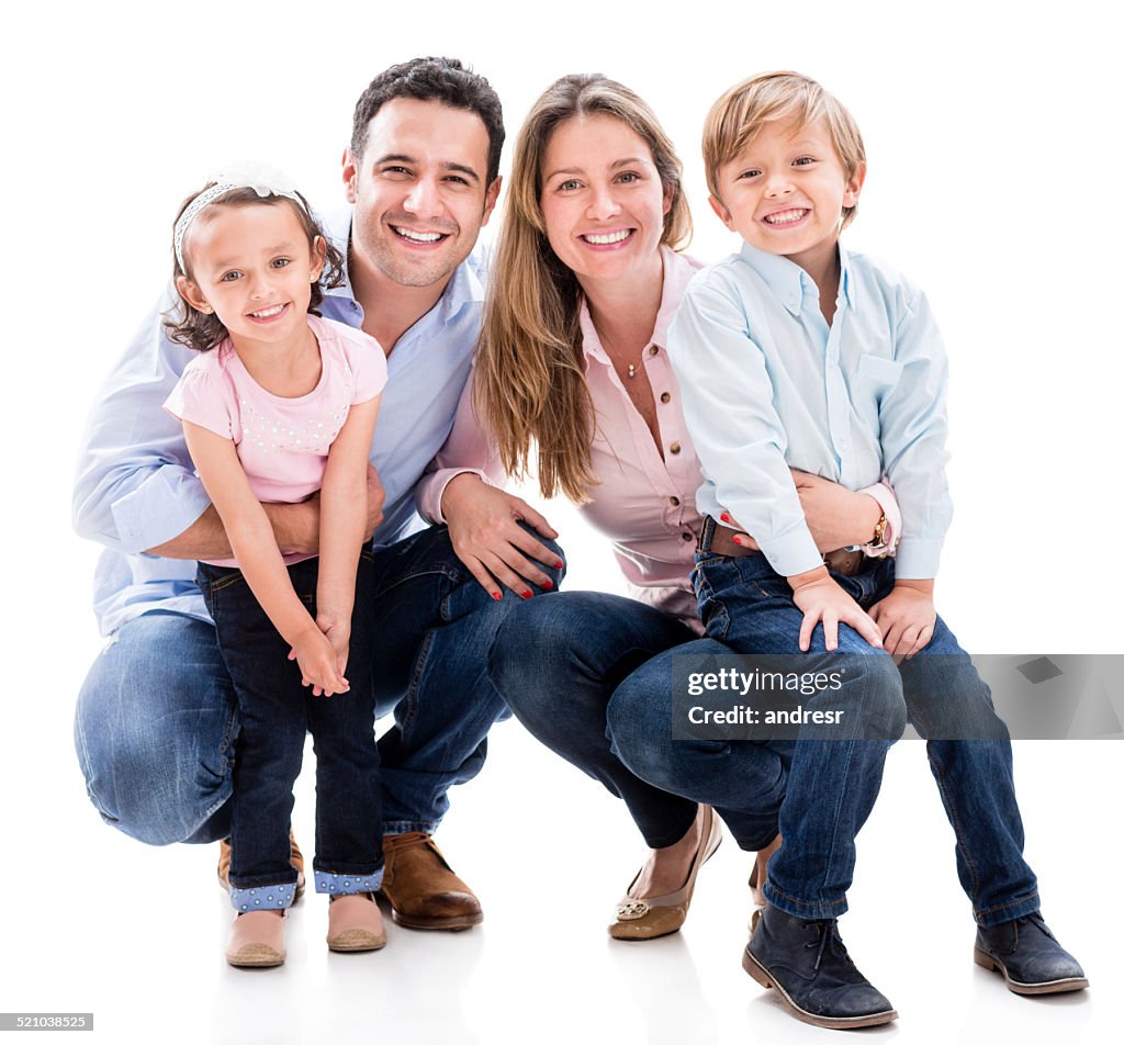 Family looking happy