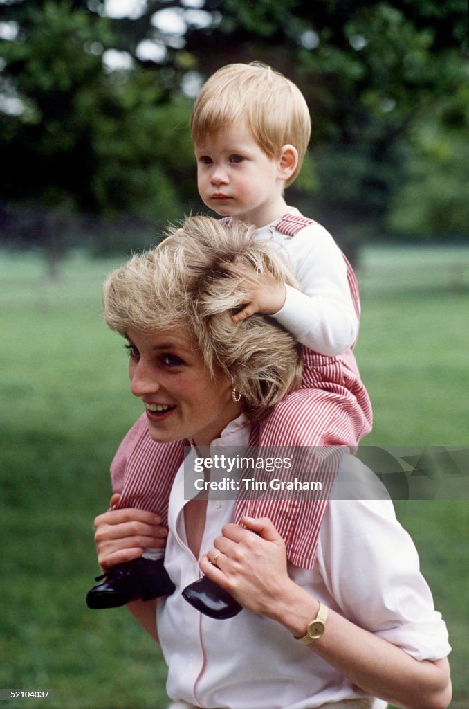 Diana And Harry At Highgrove