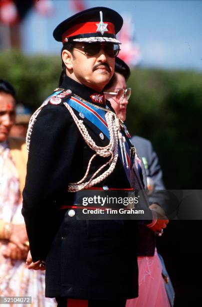 King Birendra Of Nepal .