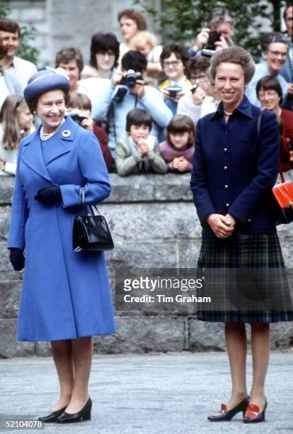 The Queen And Princess Anne At Balmoral.
