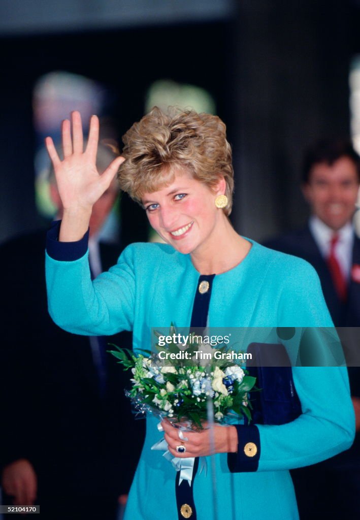 Diana, Princess Of Wales, Patron Of The Charity , Relate, Waving As ...