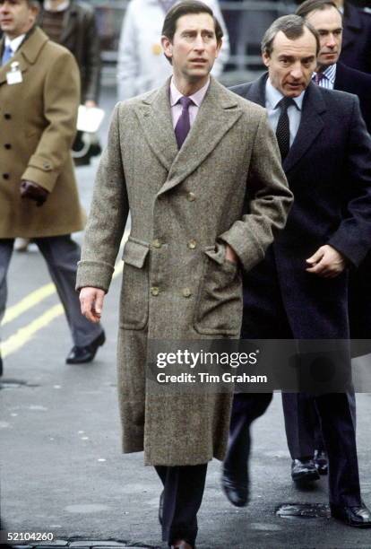 Prince Charles Visiting Carlisle With His Bodyguard Barry Mannakee Immediately Behind Him