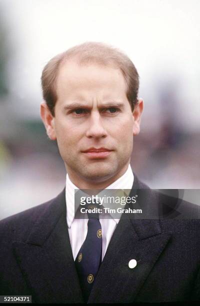 Prince Edward At Uttoxeter Racecourse To Open A New Stand On 1st October 1994 And To Watch The Duke Of Edinburgh Award Chase.