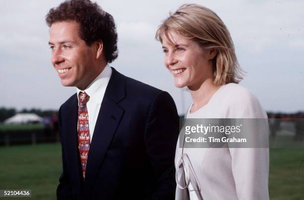 Viscount David Linley & Viscountess Serena Linley At The Queen's Cup Polo At Guards Polo Club Smiths Lawn Windsor