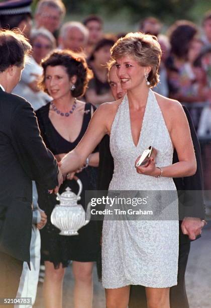 Princess Diana At Serpentine Gallery In Hyde Park, London For Dinner Hosted By Vanity Fair Magazine.