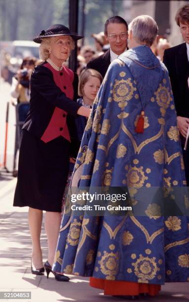 Mrs Frances Shand-kydd, Laura Fellowes, Robert Fellowes And Charles, Earl Spencer Attending The Memorial Service At St Margaret's Church, Westminster...