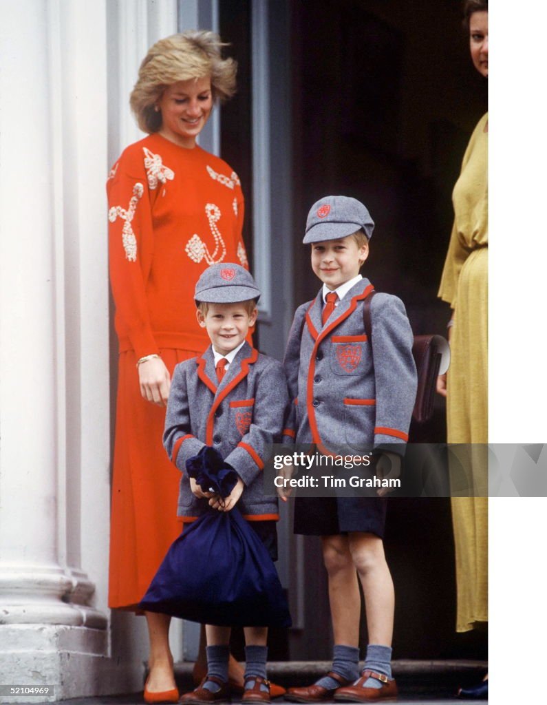 Diana, William And Harry School