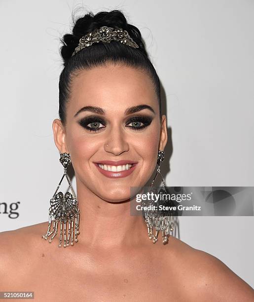 Katy Perry arrives at the Sean Parker And The Parker Foundation Launch The Parker Institute For Cancer Immunotherapy Gala on April 13, 2016 in Los...