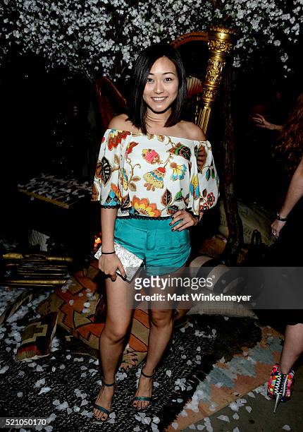 Actress Karen Fukuhara attends the alice + olivia by Stacey Bendet and Neiman Marcus present See-Now-Buy-Now Runway Show at NeueHouse Los Angeles on...