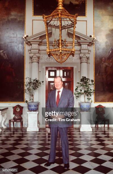 Princess Diana's Father Earl Spencer At His Home Althorp House In Northamptonshire.