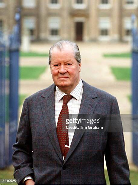 Earl Spencer Outside His Home, Althorp House, In Northamptonshire.