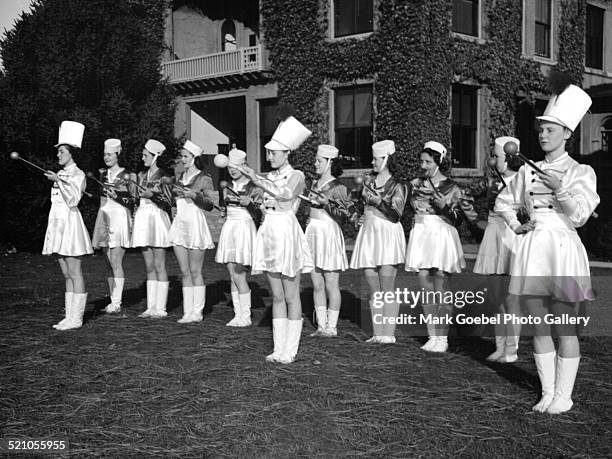 Majorettes, late 1930s or early 1940s.