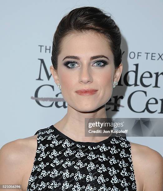 Actress Allison Williams arrives at Sean Parker And The Parker Foundation Launch The Parker Institute For Cancer Immunotherapy Gala on April 13, 2016...